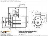 1LA707 IMB14FT115 (medium flange) dimensions
