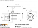 1LA709 IMB14FT (medium flange) dimensions