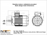 1LE1001 size 160L IMB14 (small flange) dimensions