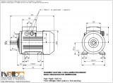 1MA710 IMB3 (foot-standing) dimensions