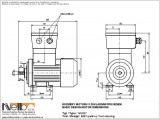 1MJ607 IMB3 (foot-standing) dimensions