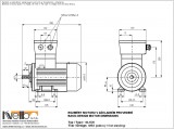 1MJ608 IMB3 (foot-standing) dimensions