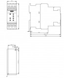 Dimension 3RW4 ... - Size S0, screw connection